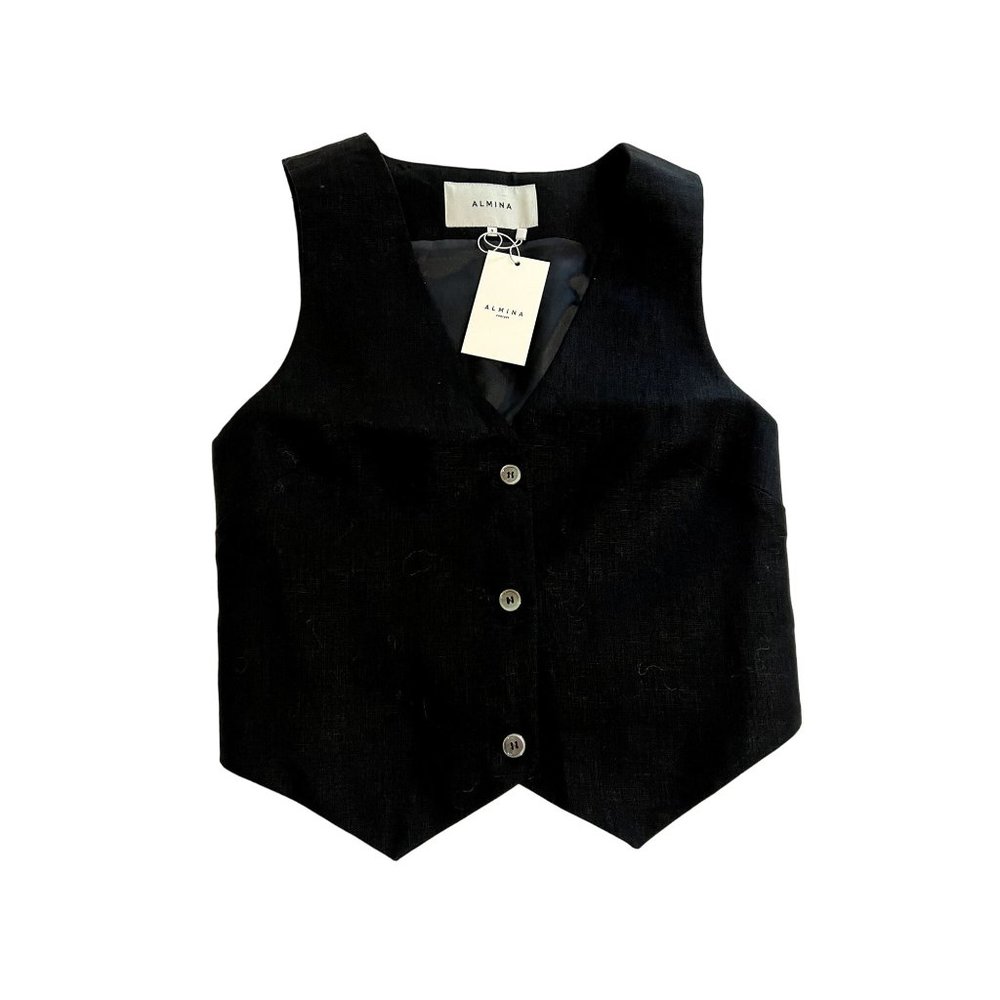 NWT Almina Concept Tencel Vest in Black